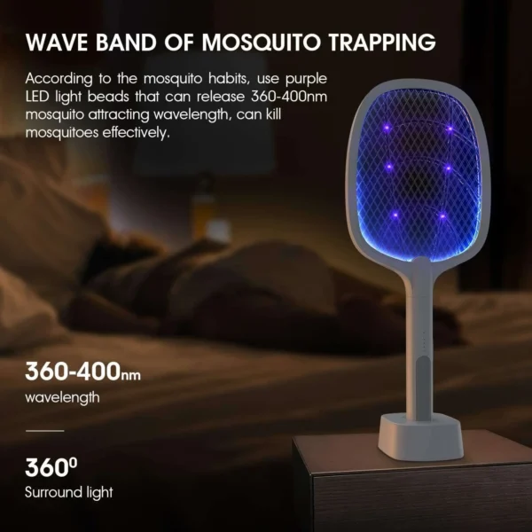 2 in 1 Mosquito Lamp with LED Light & Charging Stand